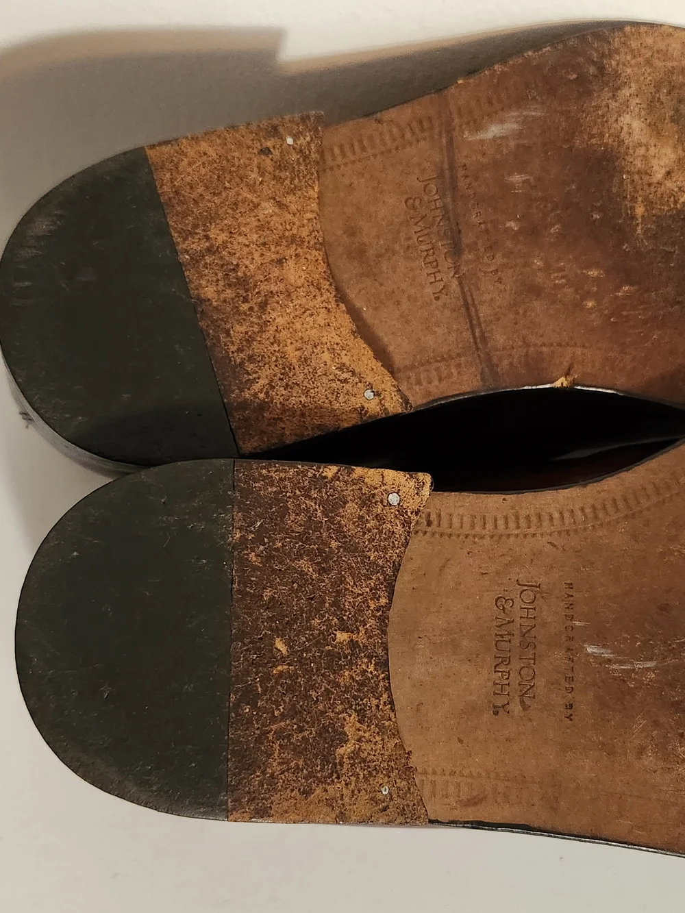 Johnston & Murphy Brown Leather Dress Loafers Size 10 Made in Italy